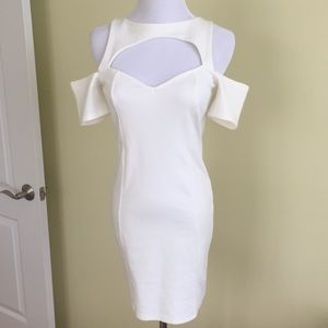 White cold shoulder Nasty Gal dress size S